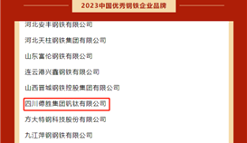 德勝釩鈦榮獲“2023年中國優(yōu)秀鋼鐵企業(yè)品牌”